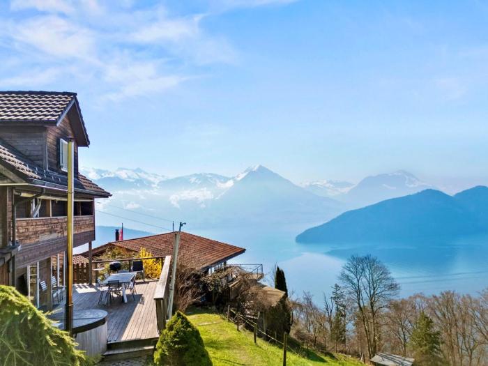 A&Y Holzhaus Chalet Vitznau Whirlpool Rigi