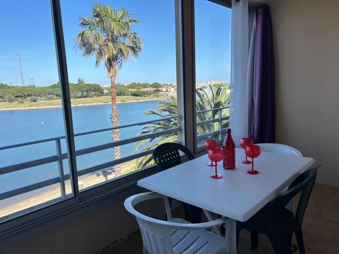 BAIE DES ANGES I Agréable 2 pièces cabine résidence avec piscine vue lagon Richelieu Cap dAgde