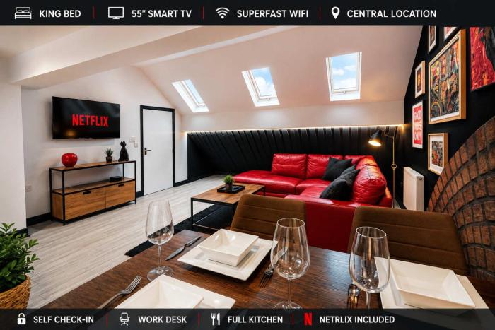 The Foundry by The Hive WA1 Funky Spacious 1 Bed King Apartment