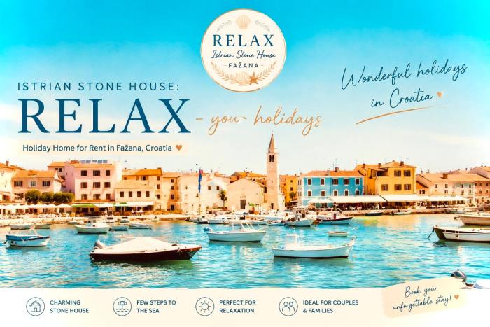 ADRIA - RELAX - Istrian stone house in the heart of the beautiful fishing village FAŽANA - FASANA - only few steps from the sea and the wonderful beach