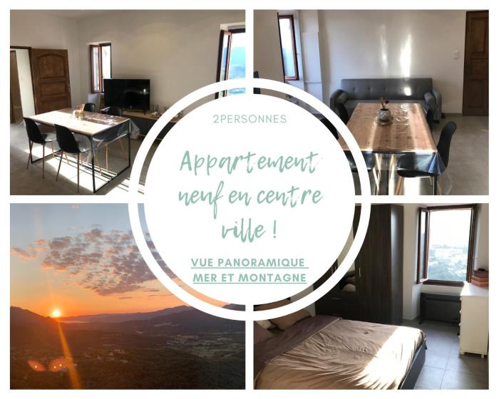 Appartement 2 pers neuf en centre ville-vue pano