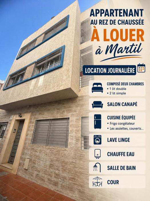 Ground floor apartment for rent in Martil