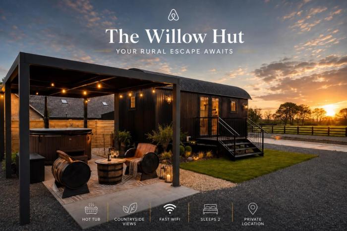Everwood Escape- The Willow Hut With Private Hot Tub