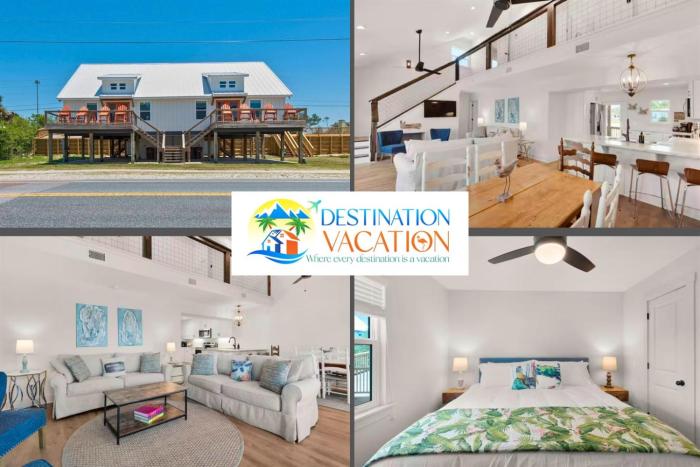 Beachfront Bliss 3BR Coastal Escape w Deck BBQ