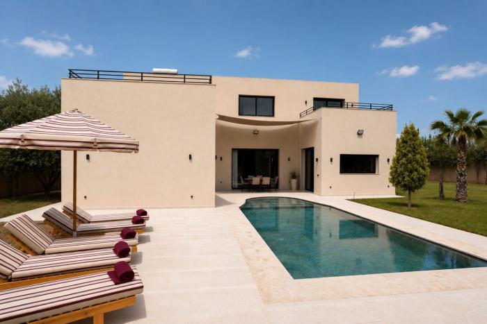 Villa MNH Piscine Privée 4 Chambres Route de lOurika