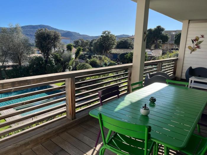 4 person apartment Terrace and pool