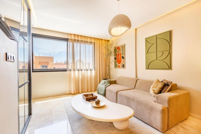 Stylish 2BR Gueliz Terrace Fast WiFi