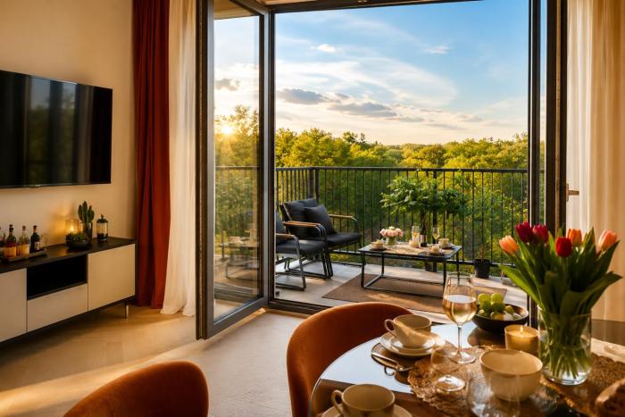 Apartament Bursztynowa Plaża Ventus Park - nowy, premium, parking, klimatyzacja, balkon