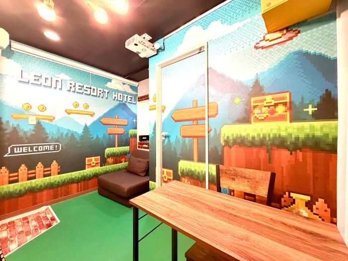 LEON RESORT HOTEL Max 4 people Shibuya 11min Shinjuku 15min Meguro 5min Tokyo Tower 14min Family-friendly location great for Minecraft players 102 最大4人 渋谷駅11分 新宿15分 目黒5分 東京タワー14分 家族人気 マインクラフ??