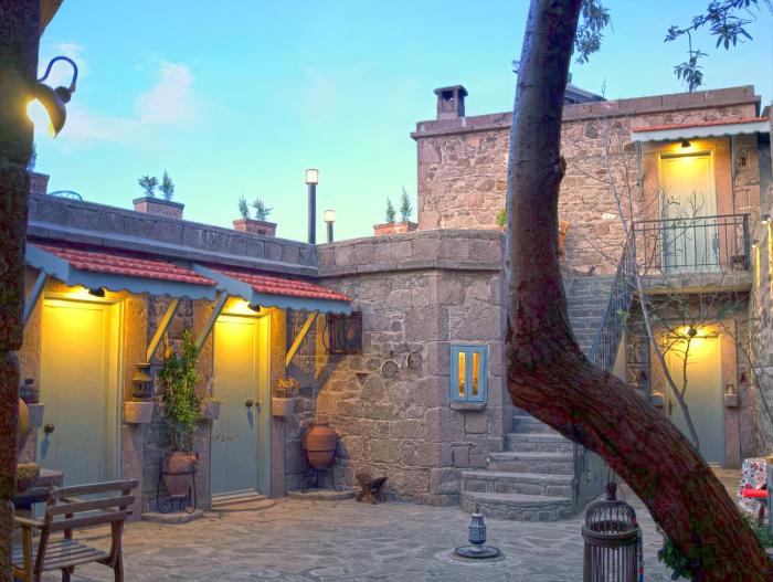 Mystic stone house at the ancient city of Assos