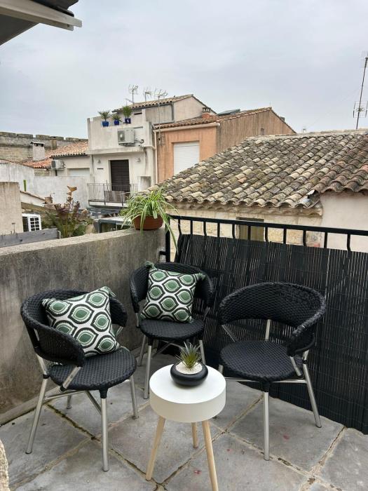 Appartement avec 1 chambre climatisé au cœur d Aigues-Mortes avec parking