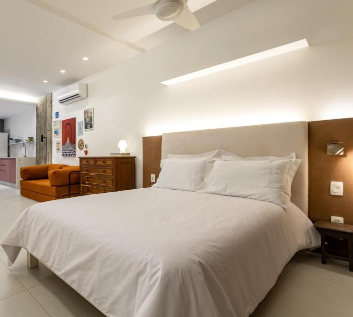 Charmoso apartamento com quintal a 2 quadras da praia de Copacabana