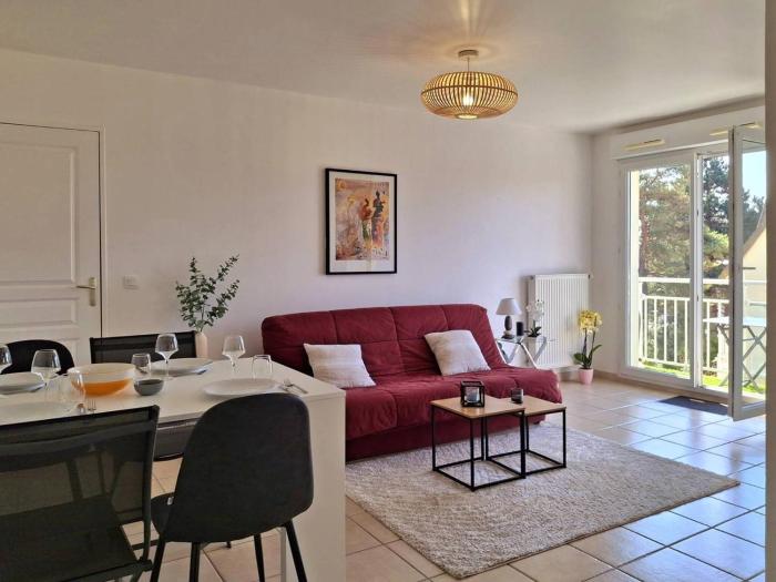 le neptune, merville franceville, 1 chambre avec balcon