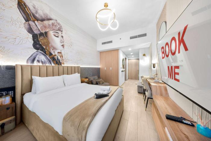 StayShort - Cozy Studio in Meydan for 2 close to Golf Courses