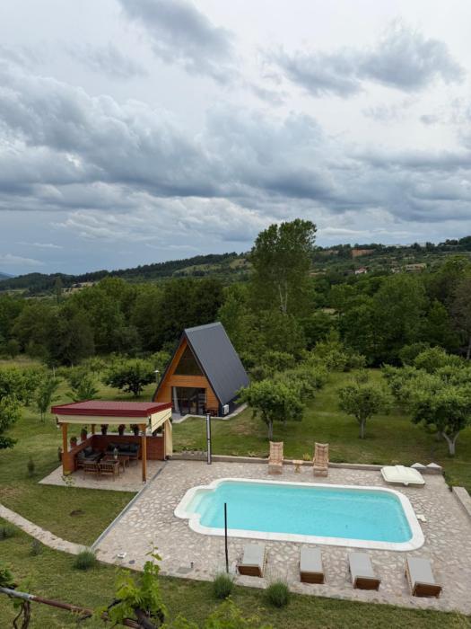 A-frame Cabin with Private Pool in Nature