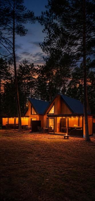 Leśne SPA Borsk Domki z Basenem, Sauną i Balią na Kaszubach nad Jeziorem Wdzydzkim