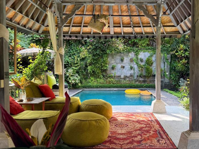 1BR Villa, AC Office & Gym, Walk to Yoga, Ubud - GAIA