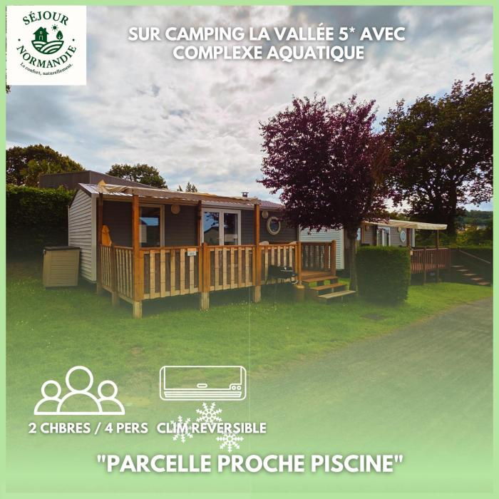 Séjour Normandie - Houlgate - Mobilhome confort 2ch-4p avec clim - Camping 5 étoiles - 262