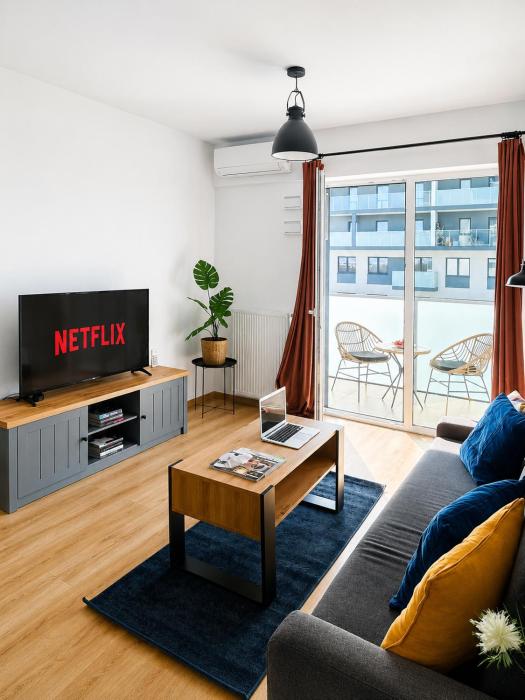 Lumina I Comfy 3-room Apartment with Balcony I AC I Coffee Maker I Parking