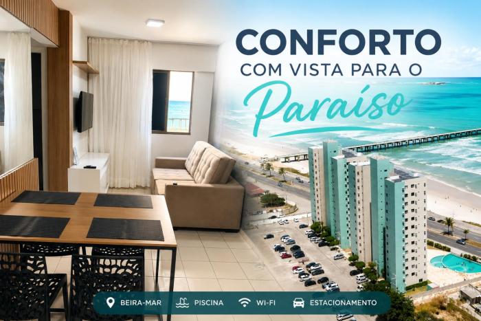 Apartamento com 2 quartos de FRENTE PARA O MAR