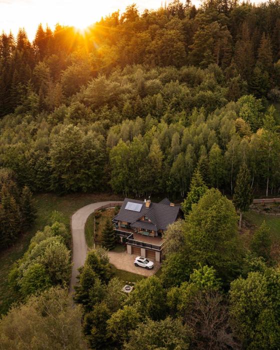 Poziomkowy Dom- Wisła, Dom z bali, Sauna, Taras
