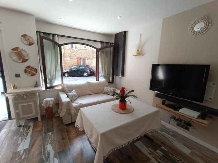 34 m2 studio, 160x200 lit, Air conditionné et Wi-Fi