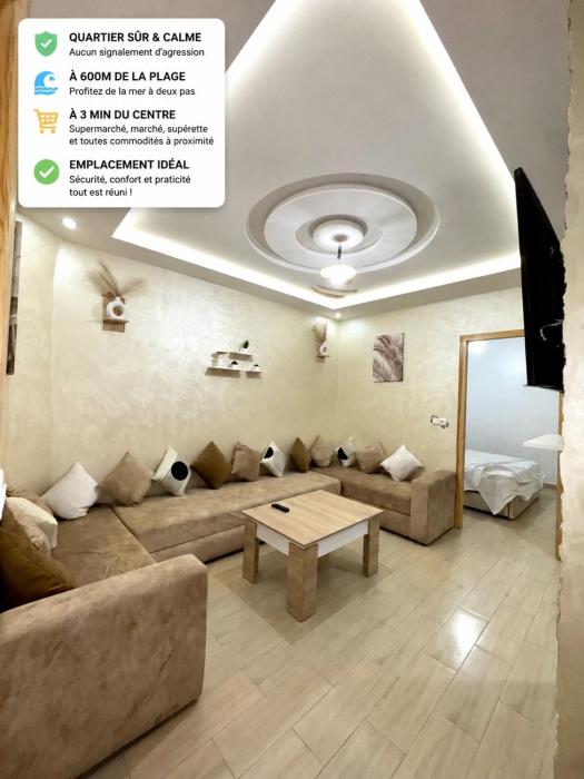 Appartement moderne & calme Clim Wifi TV connectée Plage à pied