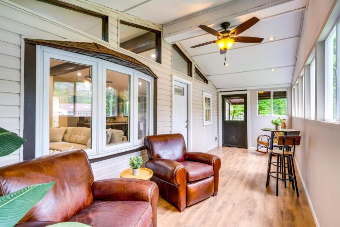 Poconos Family Retreat w Fire Pit & Sunroom!