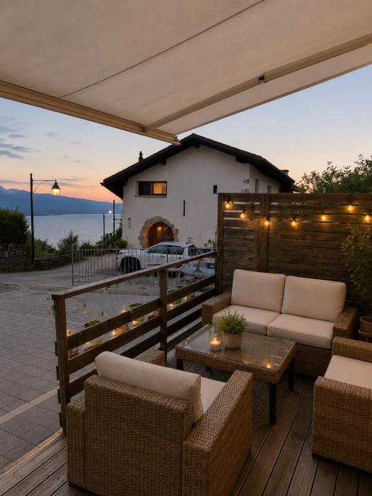 Perched above Montreux, with breathtaking views of Lake Geneva and the Alps
