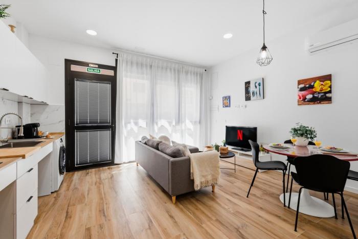 Loft Luminoso, Adaptado, Smart TV, AC, 2 Pax