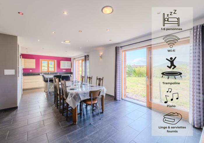 Maison campagne 6 pers piano trampoline