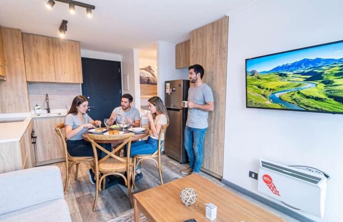 HOM I 1D1B, Wifi, Estacionamiento, Terraza, Calefacción Eléctrica