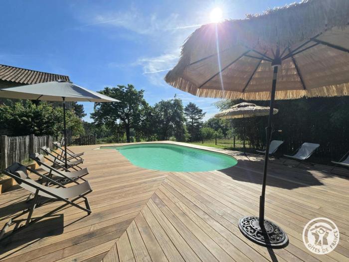 Maison avec piscine privée et animaux admis - 10 pers. - FR-1-616-586