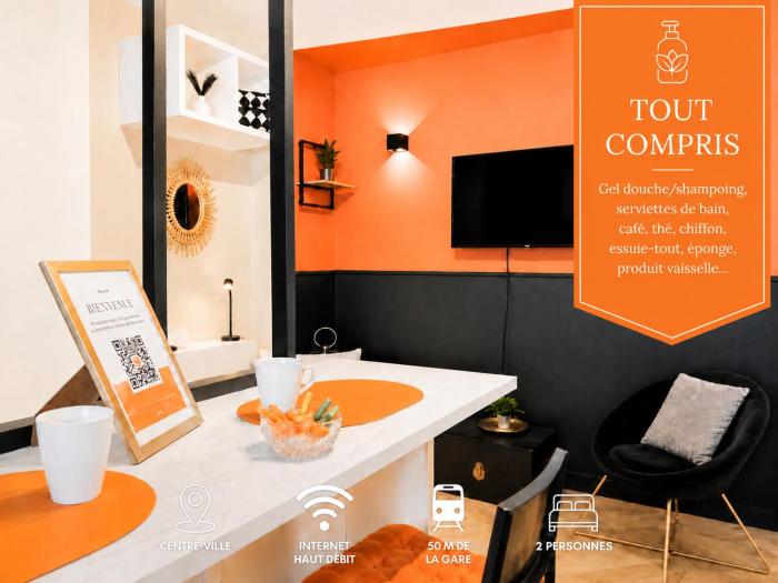Le Terra Cosy - Élégant, Chaleureux & 50m Gare