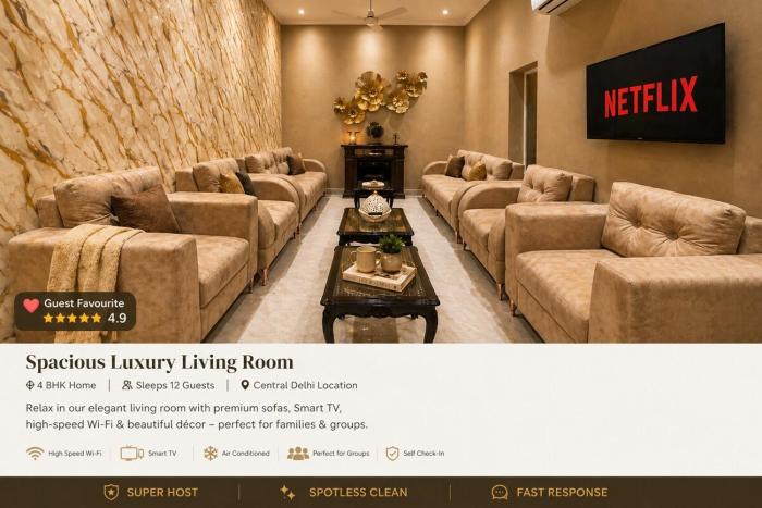 Luxury 4BHK Near BLK & Ganga Ram Hospital