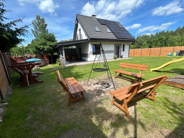 Mazury Dom Oskar nad jeziorem Sasek Wielki z jakuzzi