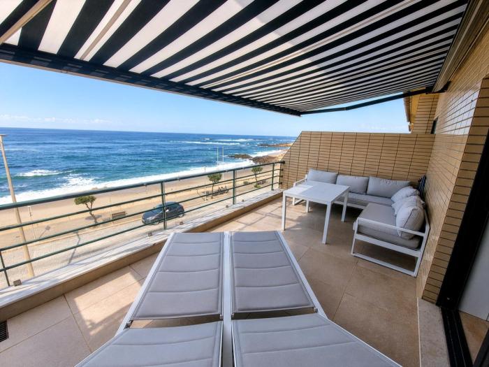 Azulmaris - Direkt am Strand in Vila Chã - Terrasse und Meerblick
