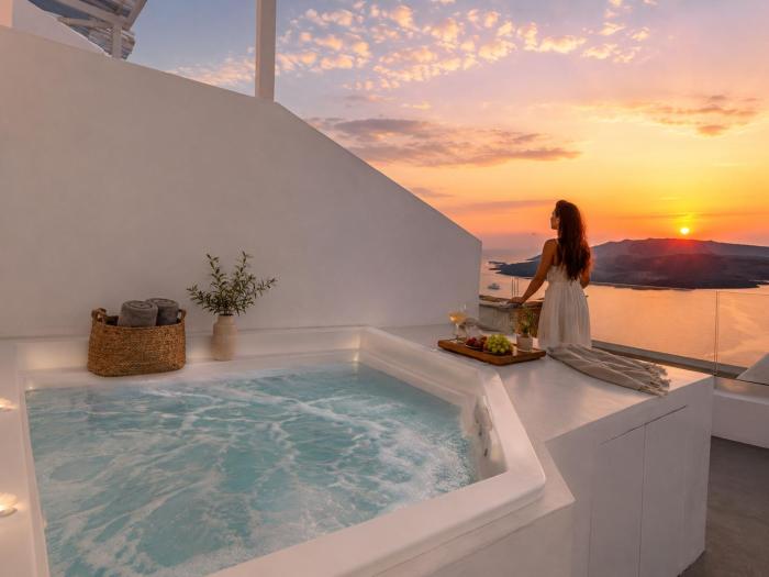 Cliff Caldera Modern Suites -Volcano, Sunset & Caldera View