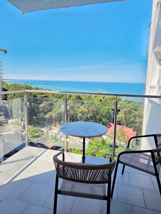 HolidayHomePL 9 Fala przy plaży z widokiem na morze i osobną sypialnią