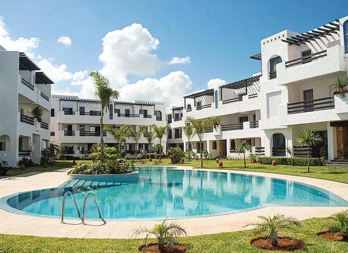 Appartement moderne 2 chambres avec piscine à Skhirat Plage