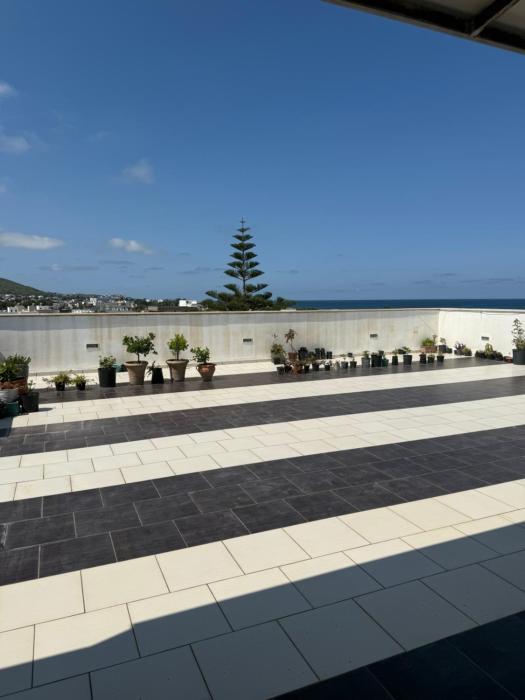 Horizon bleu terrasse vue mer panoramique
