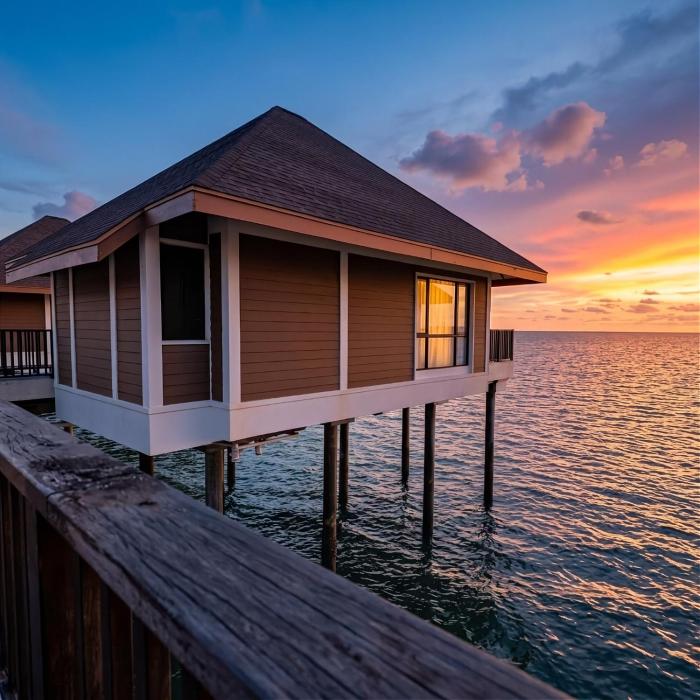 2 Bedroom & Study over Water Ivory Villa, Open Sea, Golden Palm Tree, Malaysia
