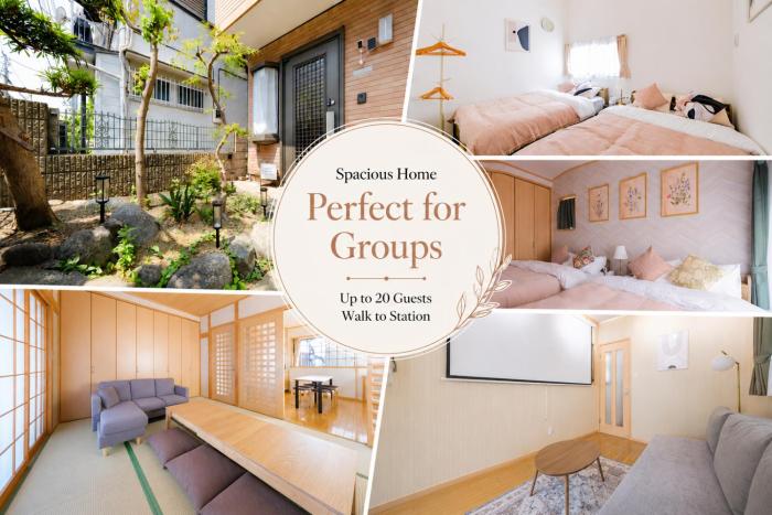 Spacious 123m2, 8 Beds, Stay up to 20 Guests, Local Home Horikiri
