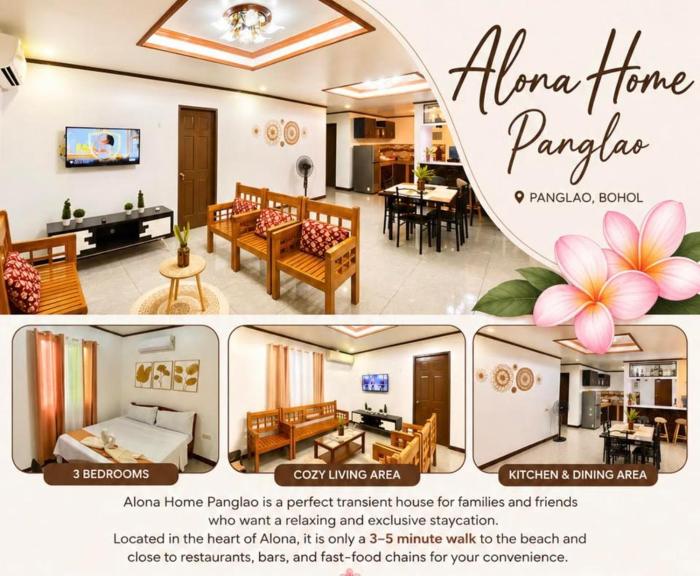 Alona Home near Alona Beach with 3 Bedrooms can accommodate up to6-15pax