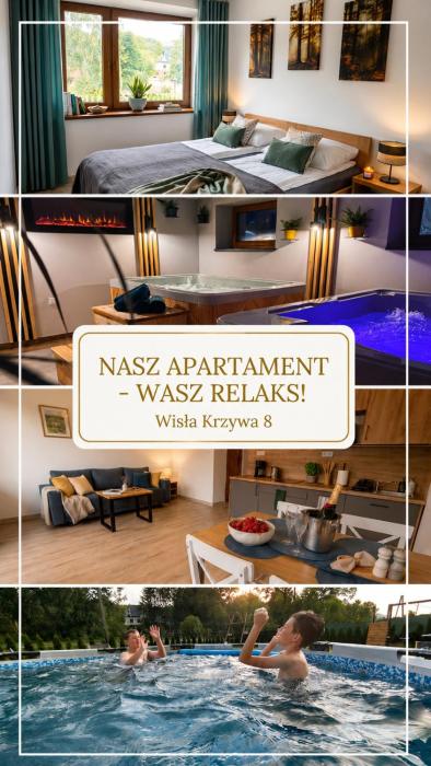 Apartamenty Wisła Krzywa 8, wanna z hydromasażem, basen zewnętrzny