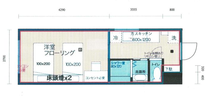 巢鸭地藏商店街内全新配置公寓房间302