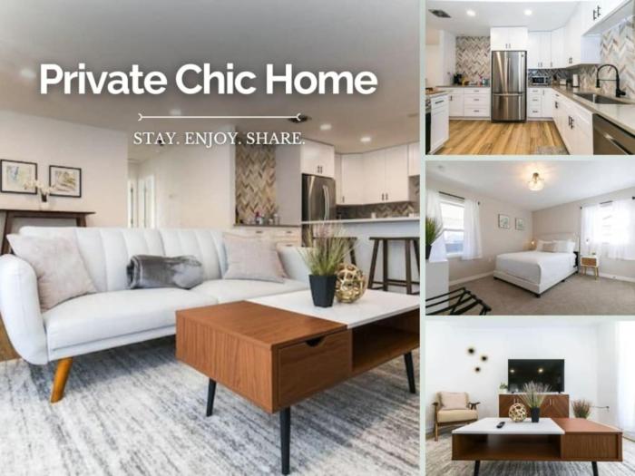 Private Chic 2br 10 min to Downtown Fast Wifi