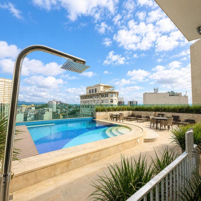 Apartamento completo e moderno com ar condicionado e piscina no centro do RIO