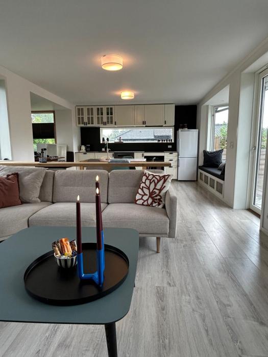 Moderne hus tæt på fjorden