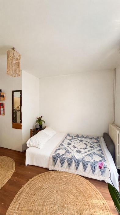 Cozy guest room in a cat house